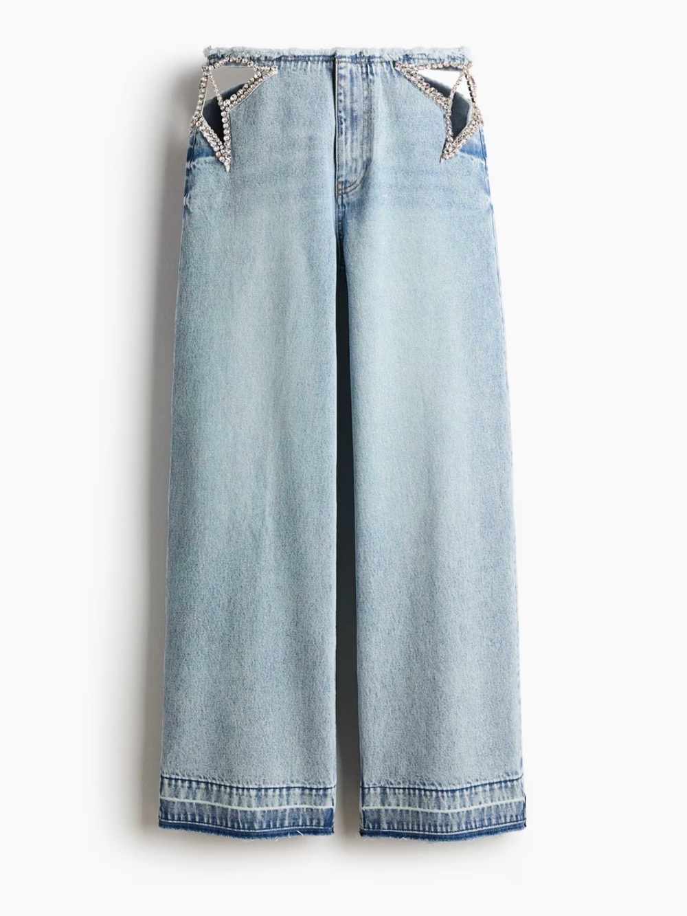 STELLA MCCARTNEY H&M CRYSTAL-STAR STRAIGHT-LEG JEANS SIZE 4